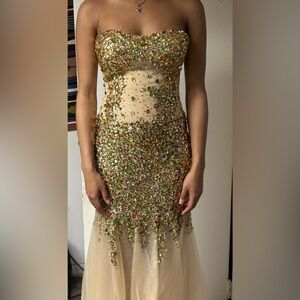 Clarisse Multicolor Embellished Prom Dress Size 3/4 *LIKE NEW*